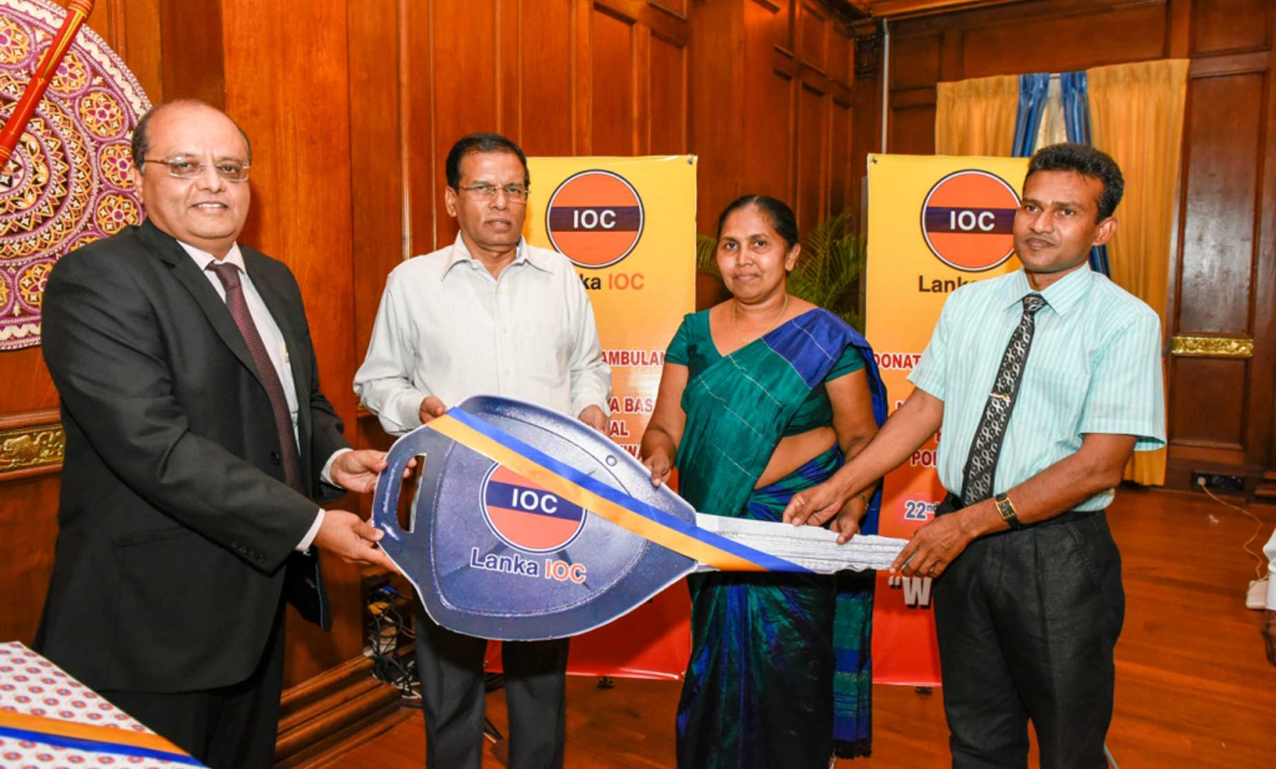 Lanka IOC Donates an Ambulance to Medirigiriya Base Hospital Polonnaruwa
