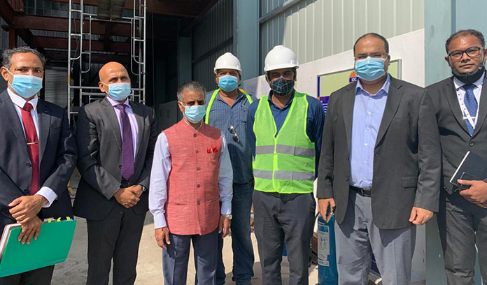 High Commissioner’s visit included a tour of LIOC’s lubricant blending plant at Trincomalee