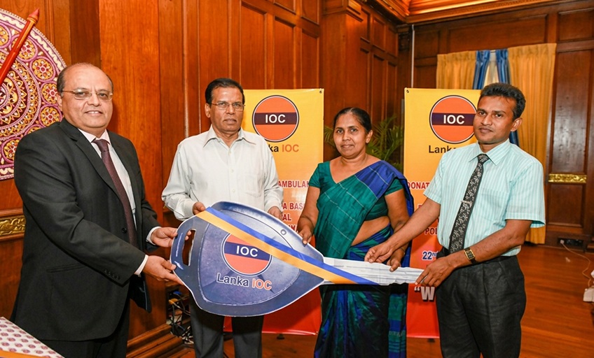 Lanka IOC Donates an Ambulance to Medirigiriya Base Hospital Polonnaruwa